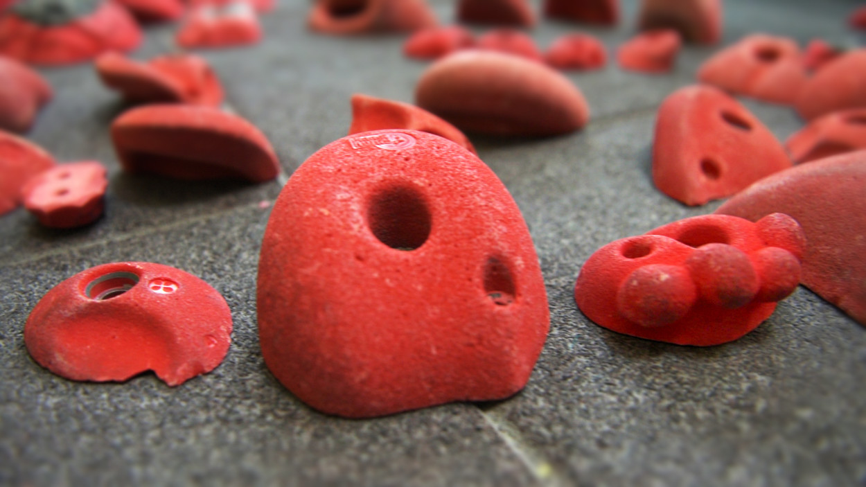 How long  the SARS_CoV-2 virus can remain infectious on climbing holds is currently unknown. Photo: Keith Sharples